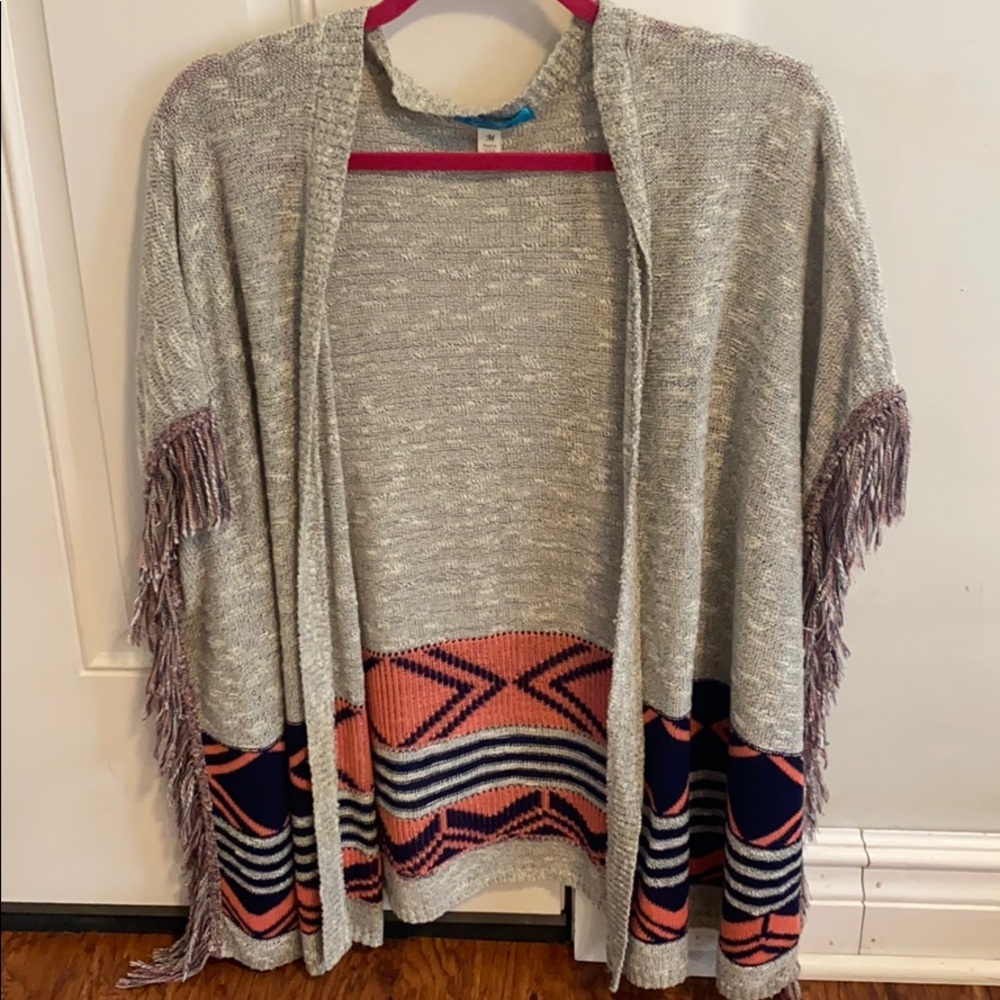 Aztec print Poncho